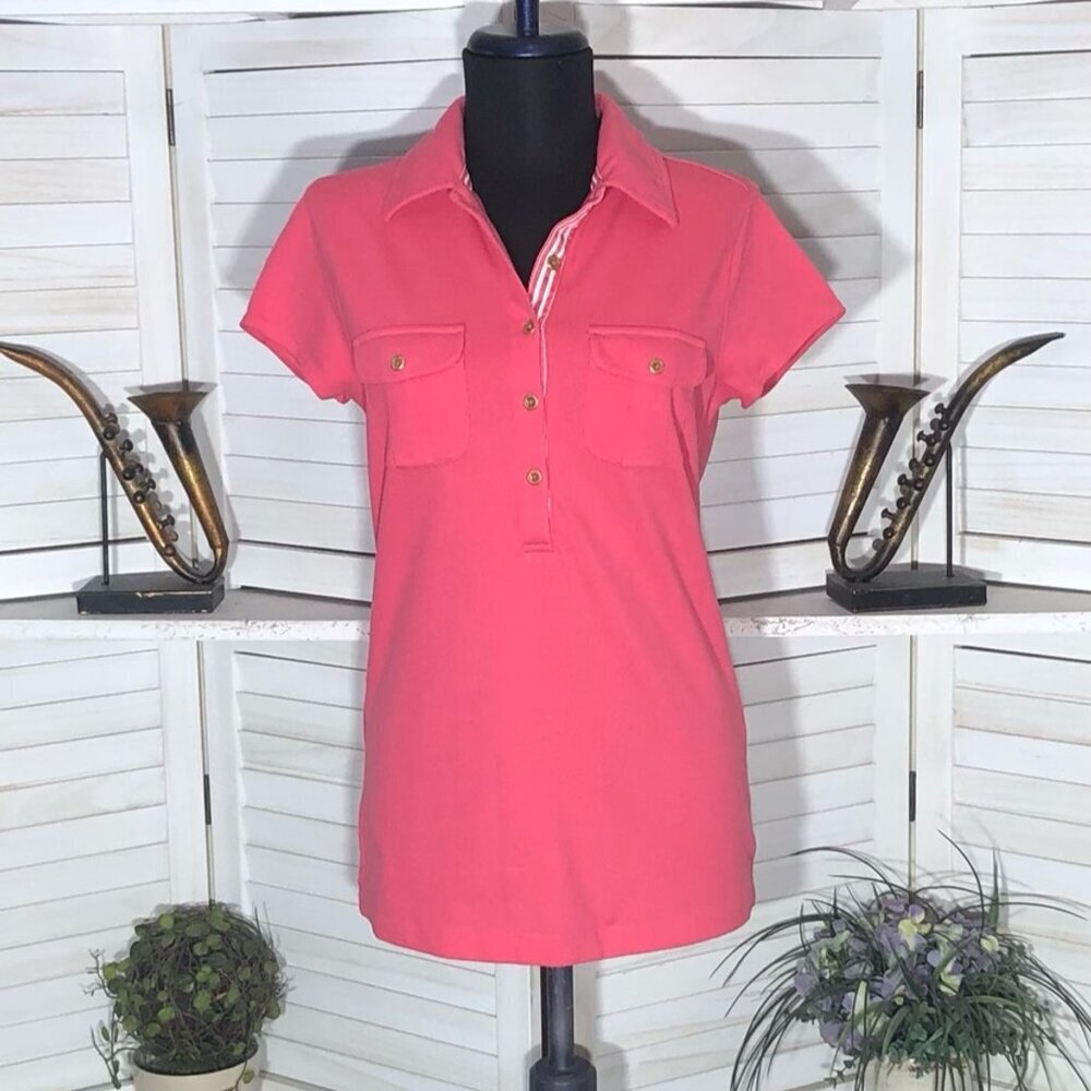 Polo Shirt tennis cotton preppy old money academy activewear athleisure sporty M - Picture 14 of 16